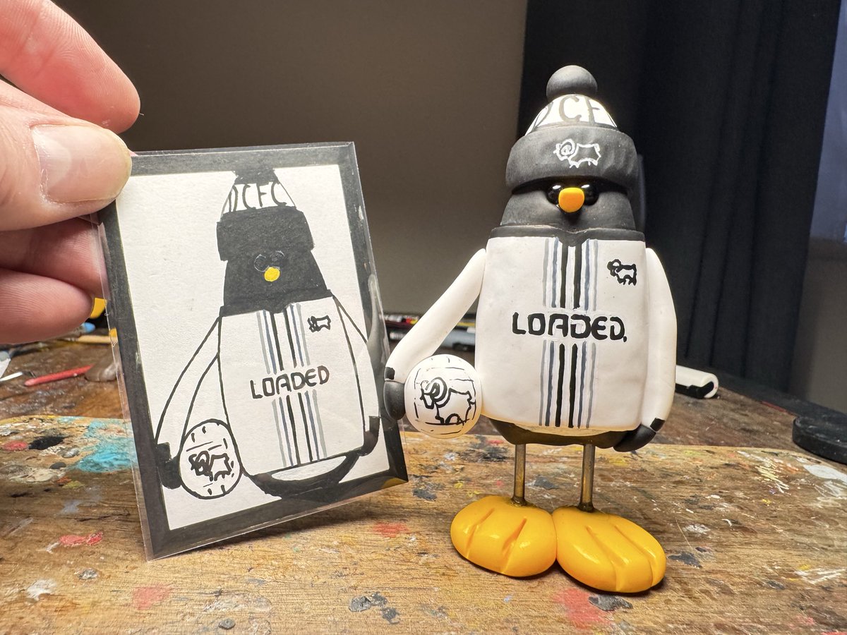 benford_phil's tweet photo. If there’s any derby county fans out there, I’ve made some penguins 2 to be precise 😁 whoever buys the first one gets the free card artwork

#derby #derbycounty #dcfc #theRams https://t.co/7KzYtsLS3G