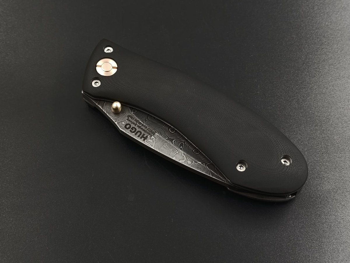 KnivesHugo's tweet photo. posledni dokonceny nůž, raindrop damask https://t.co/wYhwNuanNc