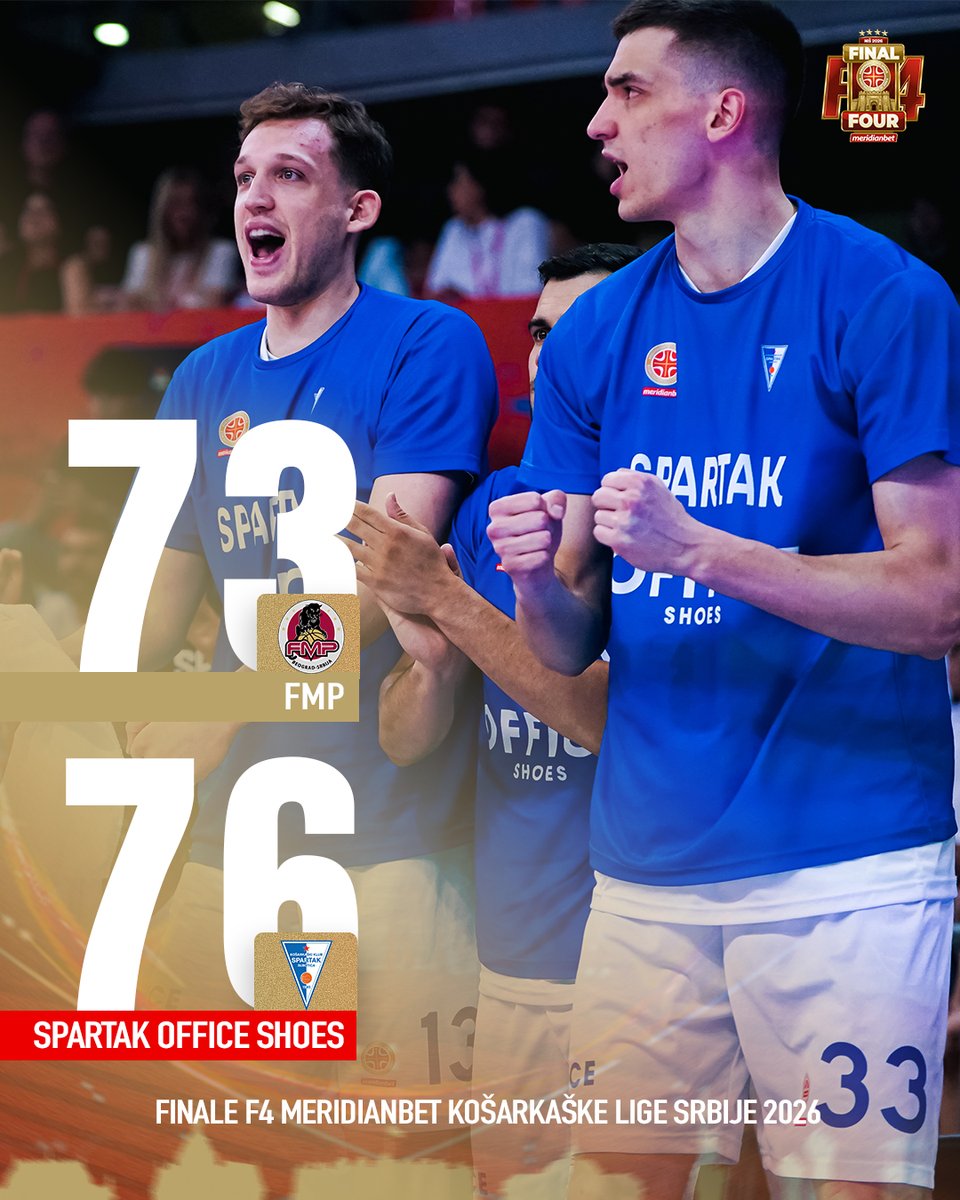 KLSrbije's tweet photo. Subotičani su ispisali istoriju - Spartak Office Shouse je novi šampion Srbije!
.
.
#kls #kosarkaskaligasrbije #klsrb #meridianbetkls
#meridianbetkosarkaskaligasrbije #klsf4
#kkfmp #kkspartakofficeshoes #klsfinale https://t.co/oIVGIYyvrg