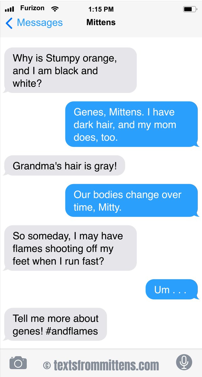 TextFromMittens's tweet photo. NEW Daily Mittens: The Genes Edition
More Mittens: https://t.co/H7MiSgfYeH #textsfrommittens #webcomic #webcomics #texts https://t.co/jPGtLjpglH