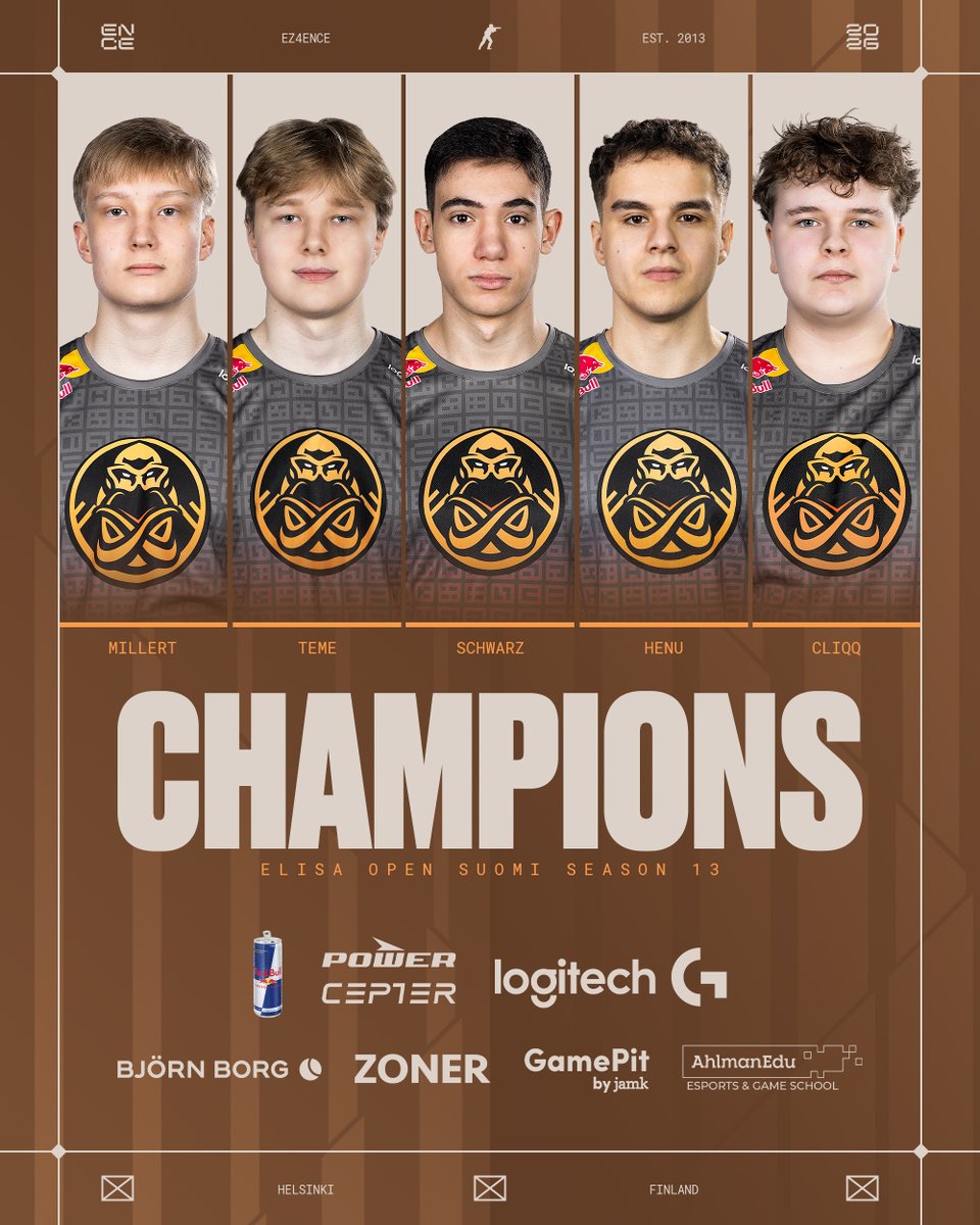ENCE's tweet photo. Aina samat 🏆🏆 https://t.co/TWjXPYMNO2