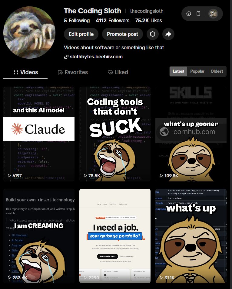 The Coding Sloth tweet media