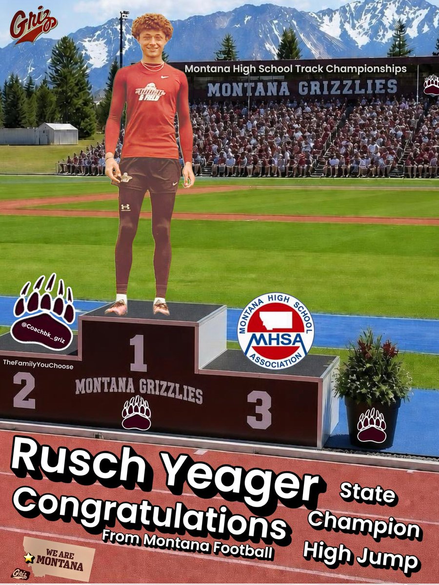 RealRusch's tweet photo. Thank you @Coachbk_griz for the congratulations on winning state!! https://t.co/vHPU5H7Goa