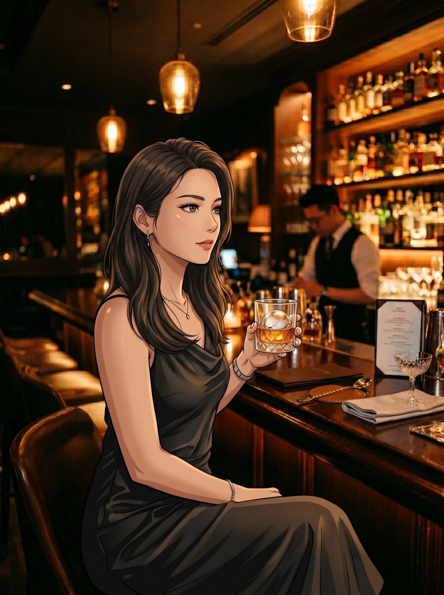 Kenta_JFVL's tweet photo. 女性がバーカウンターで飲んでる画像作ってと頼んだら、
女性だけアニメ風だった件。
#AIart #animegirl #barcounter #aestheticvibes #mixedstyle #digitalart #japanvibes #illustrationstyle #unexpectedAI https://t.co/5O0UaErBN7