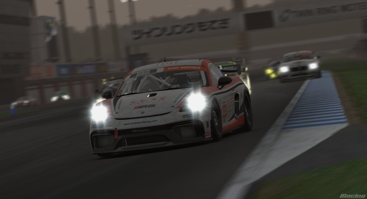 CoReSimRacing's tweet photo. #24HSERIES | We find ourselves in a competitive #simracing grid at @24H_ESPORTS 2026 - at the season opener at 🇯🇵 @motegi_official we finish 4th in the GT4 category. A solid drive by 🇩🇪 T.Kunath &amp; 🇩🇪 M.Paluch! #iracingofficial #iracing #gt4 #porsche #cayman 🏁 https://t.co/llqkvmW30o