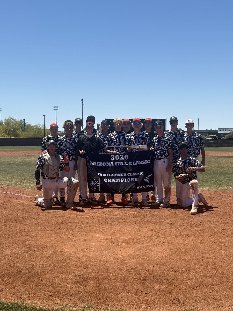 AZFallClassic's tweet photo. Marucci Athletics 2028 Tewers “Sting” are the 2028 Division Champions of the AZFC Four Corner Classic!! 
@AZ_Athletics 
#azfallclassic #4corner https://t.co/iQOAgrLX80