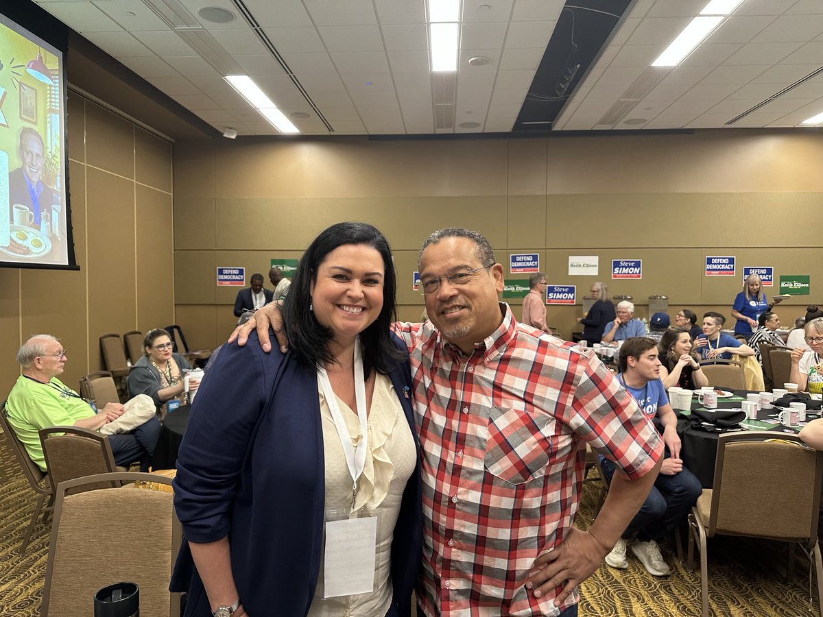 TrinaCongress's tweet photo. Day two of the DFL Convention. What an honor to be surrounded by incredible leaders from our great state.  Addressing thousands of people as your DFL endorsed candidate who will defeat Pete Stauber in November was a highlight. Experience.  Leadership.  Grit.  READY ON DAY ONE! https://t.co/M9c2MvvjQw