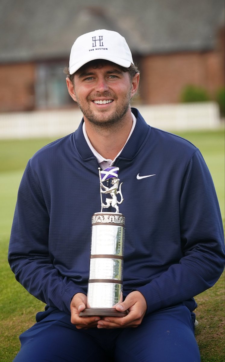 ScottishGolf's tweet photo. Amazing course, amazing championship, awesome winner.😍

Well played to our Scottish Men’s Open champion Greg Holmes and supercaddie Amie! 

Enjoy your win!🎉🏆

What a blast we’ve had at @gaileslinks 

See everyone next year  at Spey Valley for the 2027 edition of this brilliant championship.⛳️