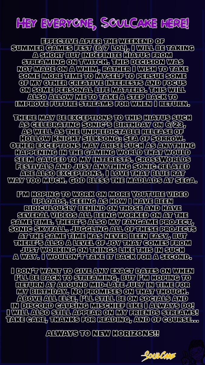 SoulCakeLive's tweet photo. Hey folks, please read! https://t.co/CD6kLqJdtm