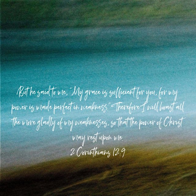 MrsJsClassroom's tweet photo. 2 Corinthians 12:9 https://t.co/Zm6ETGL3hq