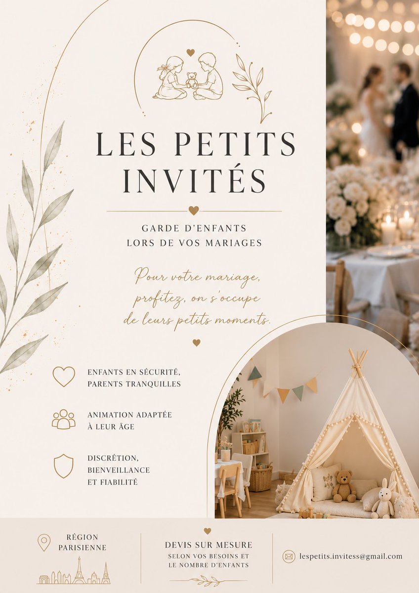 mssfzi's tweet photo. salut ! je me lance dans l’événementiel pour la garde d’enfants dans vos mariages ! je me déplace dans toute la région parisienne et je suis diplômée du BAFA ! envoyez moi un mail si vous êtes intéressés ! rt apprecié https://t.co/jDpEZt97eu