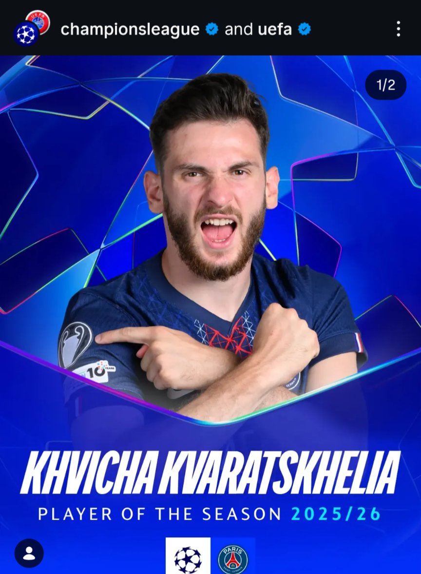 juandanieloz's tweet photo. @cesaralo Por si no sabe hablar inglés, el jugador de la temporada fue Kvaratskhelia.

Sinvergüenza. https://t.co/JB6OrwoW8z