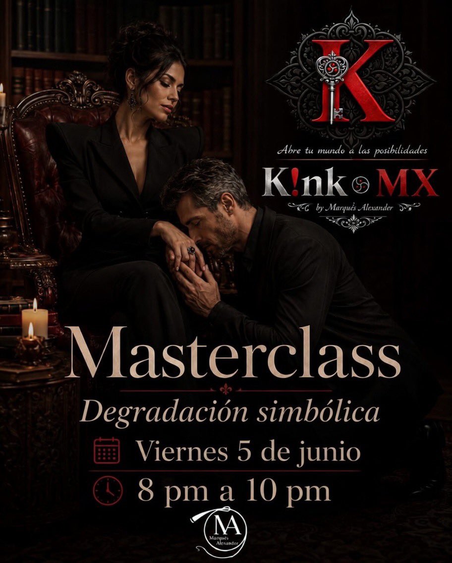KINKBDSMX's tweet photo. Les esperamos en las actividades de esta semana 😍

Vie 5: Masterclass online de Degradación simbólica 
Sab 6: Experiencia Dual de Breath play

$250 por persona, cada actividad 

Banco Santander 
Alejandro Camacho G
Cta. CLABE: 014180605587851025

https://t.co/dpOFBzyCoF https://t.co/bv4tuniVma