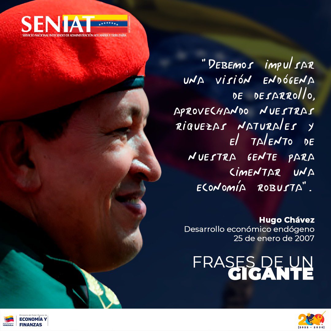 SENIAT_Oficial's tweet photo. Frases de un Gigante 🇻🇪❤️

#ChavezVive #Venezuela https://t.co/Kx6iy4pWdU
