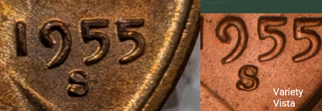 coinerrorguide's tweet photo. I’ve had this coin in my personal collection for nearly 30 years. One day while closely inspecting it under magnification, I noticed faint remnants of a previous “S” mintmark hidden within the final S. I immediately compared it to the documented variety on Variety-Vista — and it was an exact match. This is a genuine 1955-S Repunched Mintmark (RPM) variety.

Current market values as listed in my book. 
MS64: $24 – $71
MS65: $101 – $142
MS66: $107 – $208
For the complete, up-to-date guide on identifying, valuing, and selling error coins and varieties like this one, check out my book:
https://t.co/lV1WZjp7Vd