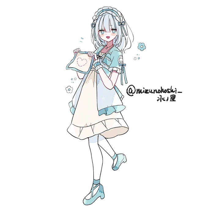水ノ星さん に刺繍ミシンさんを描いて頂きました!! かーわーいーい! ふわっと柔らかな感じでかわいいですよね 自分もこういうかわいいイラストを描いてほしいという方 ↓ここから依頼ができますよ!!