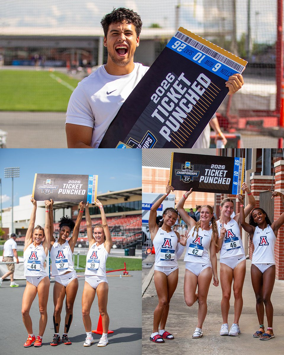 AZATHLETICS's tweet photo. See you in Eugene!

19 @ArizonaTrack athletes punch their ticket to the NCAA Outdoor Track and Field Championships! https://t.co/skNoj83THS