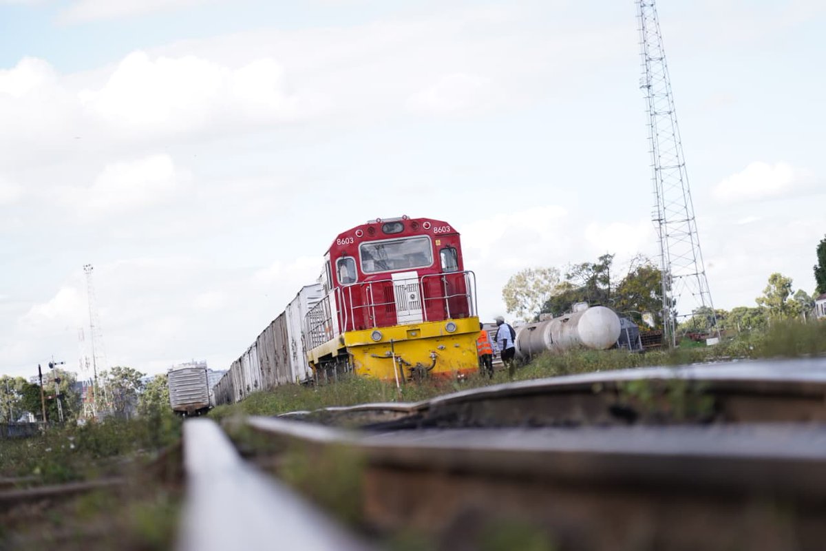 HonMoses_Kuria's tweet photo. Kenya Railways transported 396 tonnes of Government-subsidized fertilizer from Athi River Railway Station to the National Cereals and Produce Board (NCPB) depots in Ol Kalou and Nyahururu, marking the revival of freight services on the Gilgil-Nyahururu branch line after 46 years. The movement, undertaken using 11 Metre Gauge Railway (MGR) wagons, is the first cargo train to operate on the corridor since its closure and underscores the railway’s role in supporting economic growth, regional development, and enhanced connectivity.

The Rail Mavuno fertilizer will support farmers across Nyandarua and Laikipia counties, regions renowned for agricultural production, including potatoes, carrots, cabbages, peas and other horticultural crops, as well as long-term crops such as wheat.

The revival of the line has already attracted interest from key players across various sectors. Potential and existing customers include OCP Kenya for fertilizer transportation, Bamburi Cement PLC for cement products, New Kenya Cooperative Creameries (New KCC) for dairy logistics, and Autoports Freight Terminals Ltd. for freight and logistics services. Additional opportunities exist in the transportation of construction materials, including sand and building stones, as well as livestock and related agricultural products.

Beyond freight transportation, the restored railway line will also support passenger services, providing communities along the corridor with a safe, reliable, affordable and environmentally friendly mode of transport. The return of rail services is expected to improve mobility, enhance access to markets and social services, promote tourism, and strengthen regional integration.

The resumption of freight and passenger services along the corridor is expected to lower transportation costs, stimulate trade and investment, create employment opportunities, and support sustainable economic growth in the region.

This milestone aligns with the Government’s commitment to the realization of Kenya Vision 2030, leveraging railway transport to drive both microeconomic and macroeconomic growth while strengthening connectivity between production centres, markets and communities.