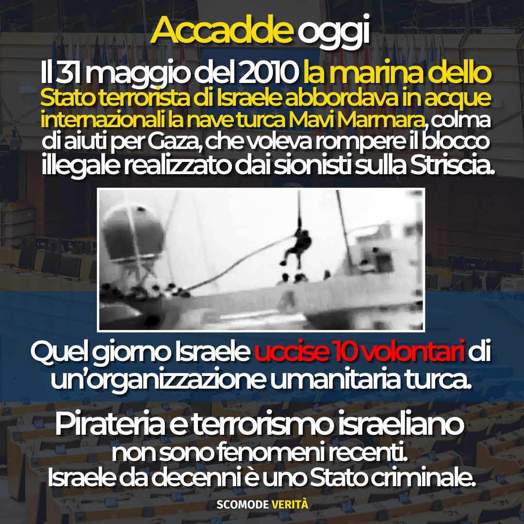 ale_dibattista's tweet photo. Questa è la Storia e la Storia non è iniziata il 7 ottobre, così come non sono fenomeni recenti né il terrorismo sionista né la pirateria israeliana. Leggete qui 👉 https://t.co/Tkid5uEUZH e iscrivetevi al mio canale Substack https://t.co/nPpNbrjJwU