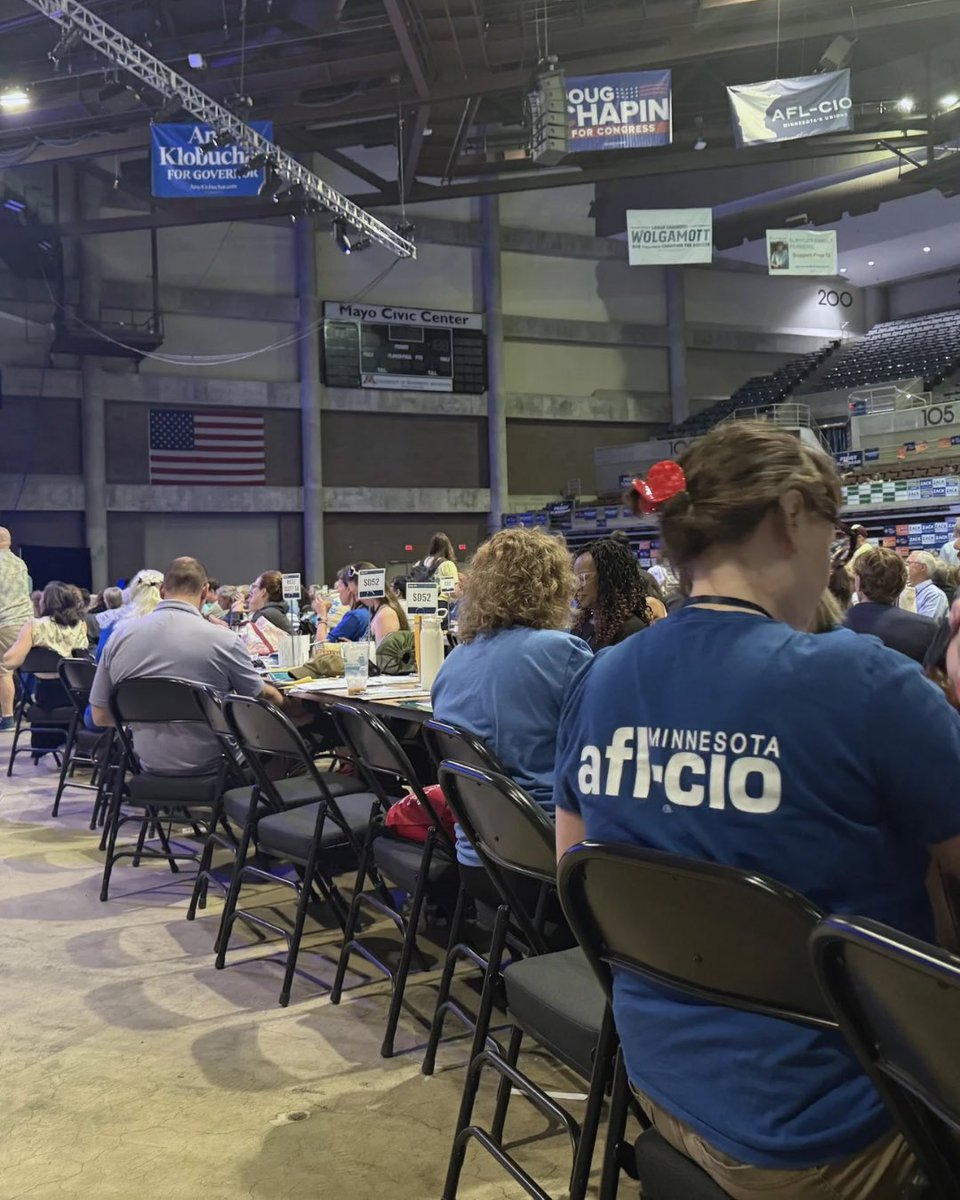 LittleCongress's tweet photo. What a weekend!   Thank you to all the organizers, volunteers, delegates, and alternates who spent their weekend in Rochester participating in our democratic process. 

You're showing corporate PACs and their lobbyists that this process can’t be bought and sold to the highest bidder. It’s for us–not for them. 

The road to November is long, but the August 11th primary is just around the corner. Now more than ever, we must be united if we’re going to defeat Trump and the Republicans, who understand the moment and have a united ticket headed into the primaries. 

What we saw in Rochester this weekend was just the beginning. A better world is possible, and I’m so grateful to those who came out and spent their time this weekend dedicated to that cause. Let’s win this thing 🤝