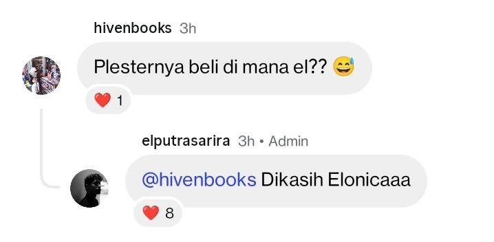 elputrazip's tweet photo. hivebooks : Plesternya beli di mana el?? 😅

elputrasarira : Dikasih Elonicaaa https://t.co/5F0rX1iSoH