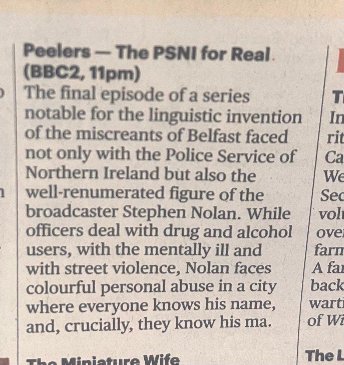 tim_brannigan's tweet photo. Those running BBC News (News!) in Belfast spent a year on a “hard-hitting” fly-on-the-wall series giving us the “reality” about the #Peelers. It’s all about Nolan smirking and goading working class people with troubled backgrounds for BBC social media team to clip up for lols. 👇🏾 https://t.co/IfTFDA64EJ