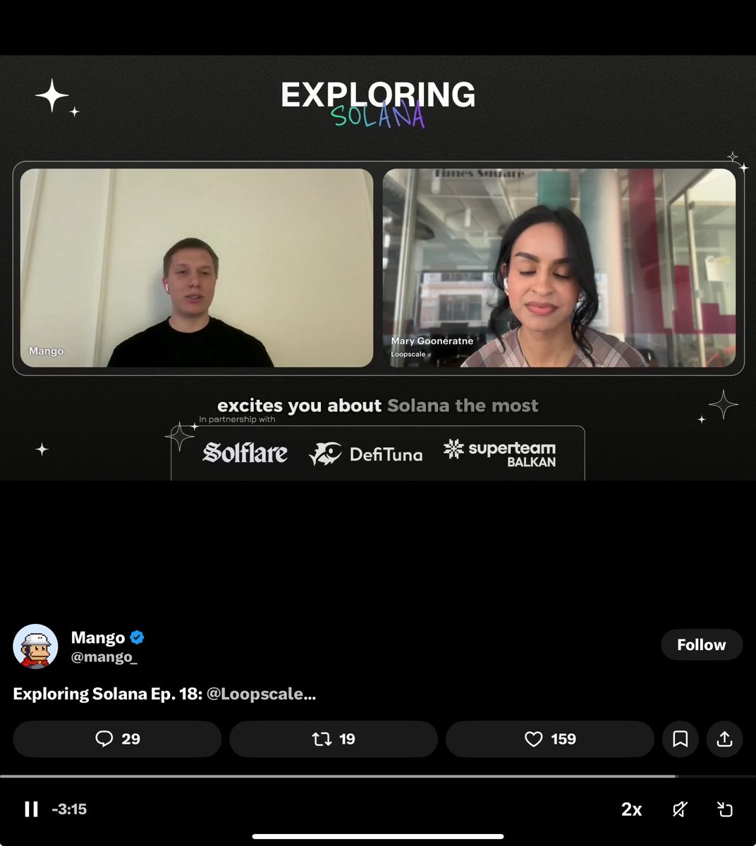 PhotophilCorner's tweet photo. The episode shows Loopscale’s origin story.

Mary and Luke went from hackathons + Polygon testnet → Solana → Bridgesplit → NFT/RWA lending → Loopscale

Different products, same bet:

DeFi credit needs more flexibility than shared pools, variable rates, and limited collateral https://t.co/chyqFtd0ob