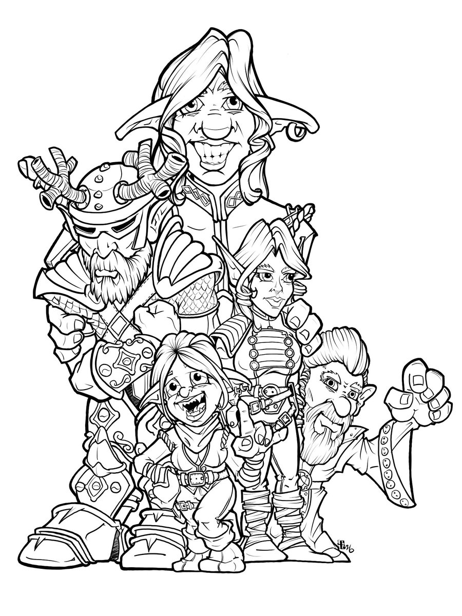 _PatDraws's tweet photo. Waterdeep group image for a friends stream. https://t.co/aQCj89lkGk