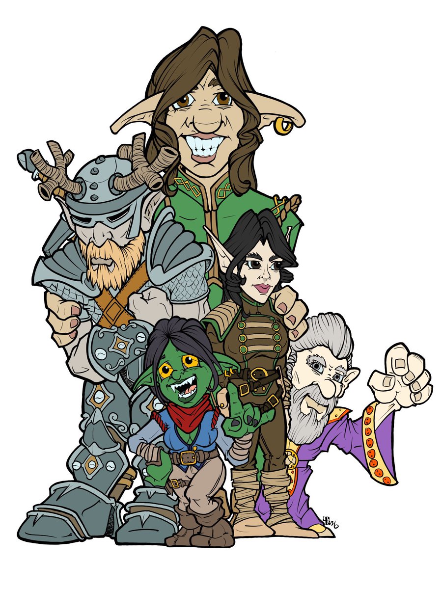 _PatDraws's tweet photo. Waterdeep group image for a friends stream. https://t.co/aQCj89lkGk