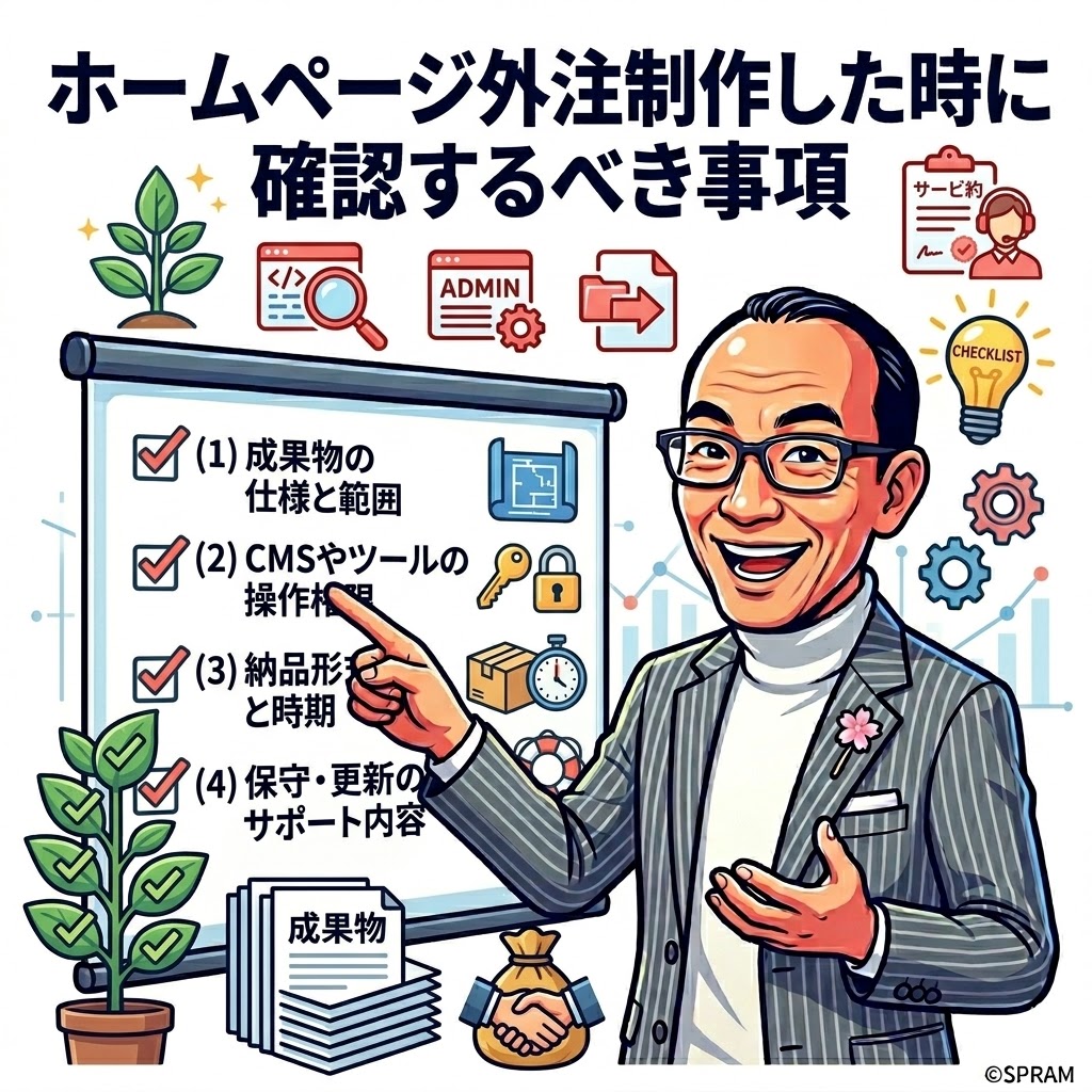 spram_takeuchi's tweet photo. 中小企業診断士の竹内幸次です。今日は神奈川県横浜市のサービス業のコンサルティング、東京都国分寺市の中小企業のコンサルティング、東京都千代田区の製造業のコンサルティングをします。

今日はホームページ外注制作した時に確認するべき事項についてです。

https://t.co/wQNd7sMg2U https://t.co/0e0fKXVCTg