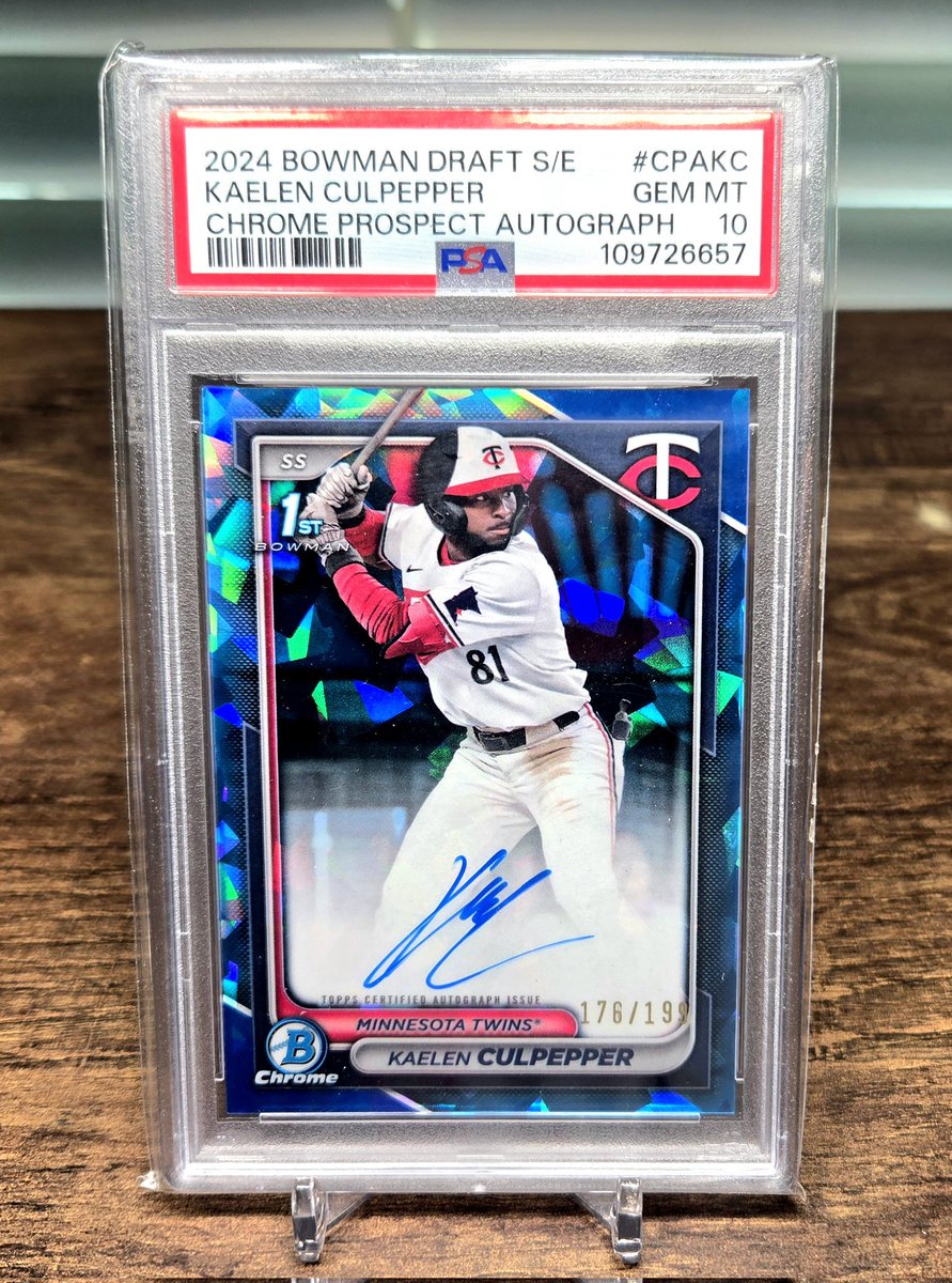 atlanta_cards's tweet photo. 2024 Bowman Chrome Sapphire Kaelen Culpepper Auto /199 PSA 10

$365 Net, Shipped. 

Retweets greatly appreciated! https://t.co/Sg0Ayj9kOo