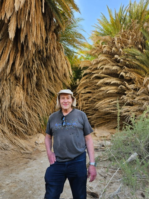 JoeFinder's tweet photo. Trekking through the desert wasn't the way I'd imagined it. Not just an  expanse of sand, but plenty of oases with desert-friendly vegetation. We had lunch with some Bedouins, which was delicious — and you eat with  your fingers, I learned. No utensils. https://t.co/B82kBrMc82