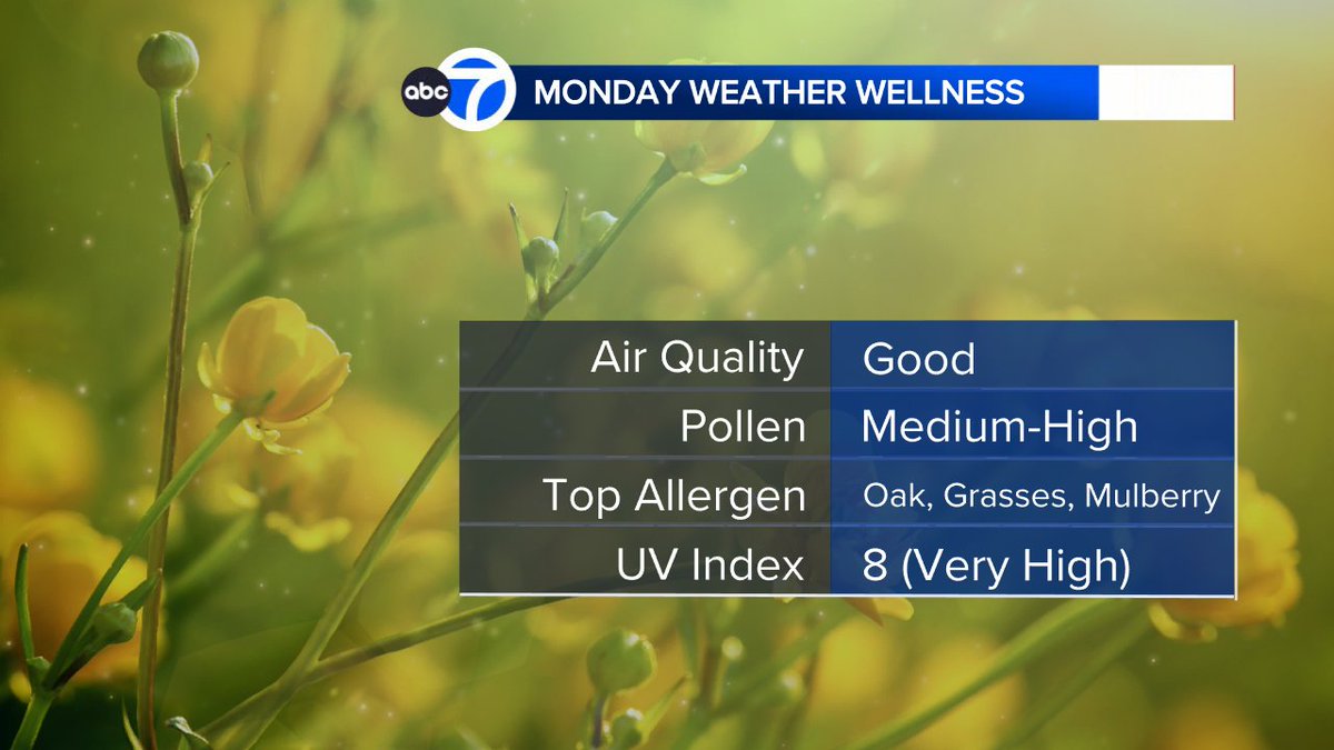 JeffSmithABC7's tweet photo. Weather Wellness for tomorrow https://t.co/qOgZLoqJub