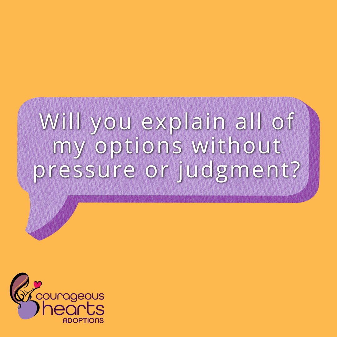 CHAdoptions's tweet photo. 💛💜 Are you asking the right questions?

Choosing an #adoptionagency is an important decision. Make sure you find a team that respects your choices  and puts your needs first.

https://t.co/X4croPHWfo

📞 (317) 964-3365

#ConsideringAdoption #AdoptionIsAChoice https://t.co/Ik9syTR9tf