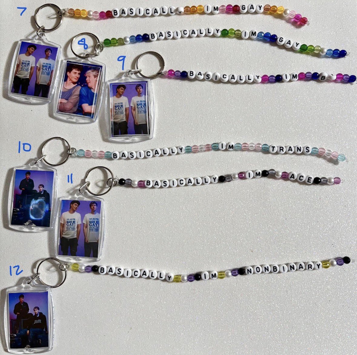 ninaisayapper's tweet photo. I will have new pride keychains (and other keychains and toploaders coming this month!) but I wanted to announce today that 50% of the proceeds from all of my Pride products will go to The Trevor Project 🏳️‍🌈🏳️‍⚧️🩷
https://t.co/5LWlZqHxez https://t.co/soPq1EY2dl