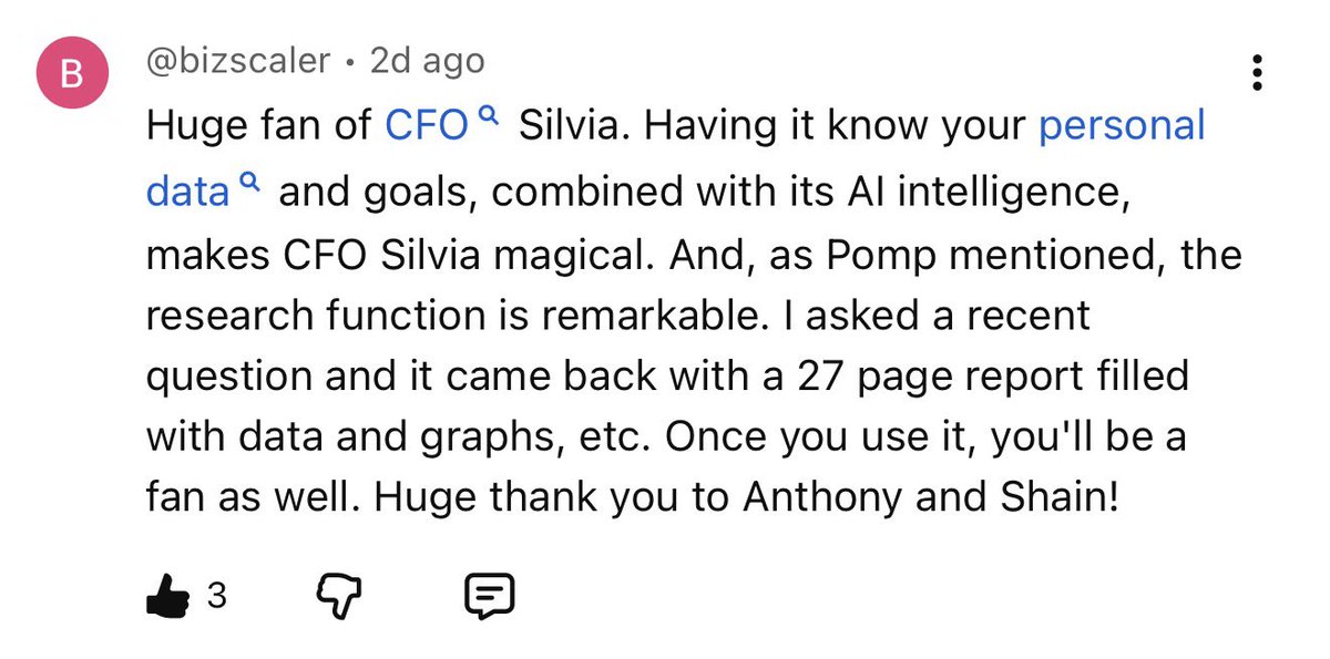 shaincodes's tweet photo. If you haven’t already, try out Research mode on @cfosilvia. It’s magical, according to this user.

Try it today: https://t.co/L6OyIX28iC https://t.co/32f6IKxsAy