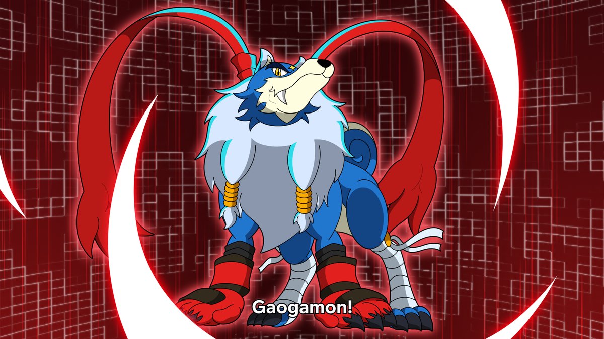 AntCrossKey's tweet photo. "Let's show them how strong our beat is, Gaomon!"  
🫳🥚🫴🧬 #Digimon #DigimonBeatbreak https://t.co/eRs9KOtDuV
