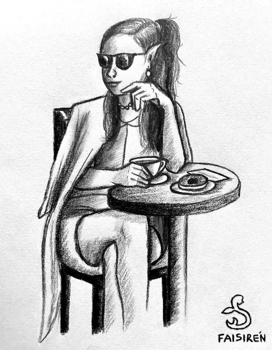 FaisirenArtist's tweet photo. Entre aromas de café y un poco de magia, hasta las elfas encuentran su momento favorito del día 🧝♀️✨☕️
#faisiren #arte #dibujo #ilustracion #boceto #elfo #criaturafantastica #cafe #artista #artistamexicana #art #drawing #illustration #sketch #elf #fantasticalcreature #coffee https://t.co/8Wf4Sg5MO8