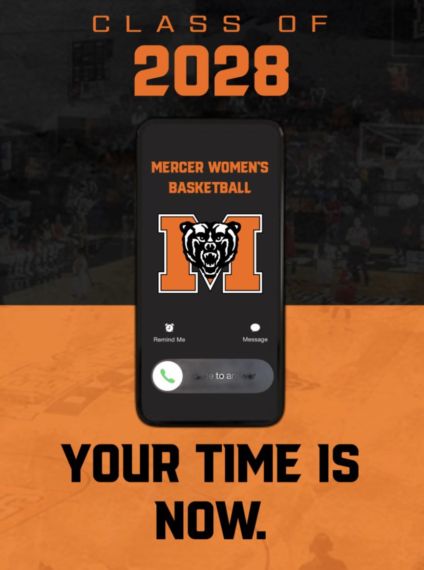 Mercer_WBB's tweet photo. Looking forward to connecting with FUTURE BEARS tomorrow! 📞🐻

#TTJ | @Coachheard https://t.co/4dy5Ji1Vvj