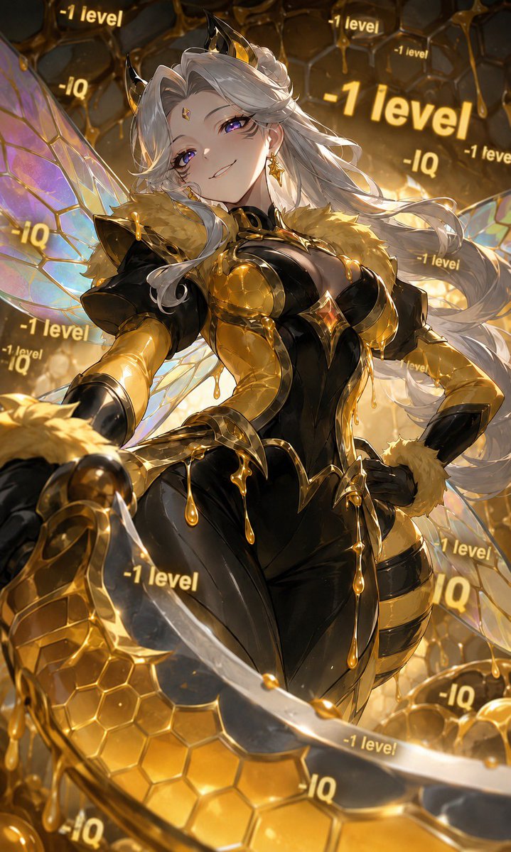 subby_diana's tweet photo. Who do we have here? A tired and lost adventurer stumbling into the hive?
Don’t worry I’ll help~

Drink some honey, it’ll feel so refreshing!

It definitely won’t drain your precious IQ and levels 🤭
Oh, you like it? ~

[LEVEL ⬇️]
[IQ ⬇️]
Join the hive bzzz💛
#HoneyDebuff 
#Beeed https://t.co/CtdQtPSxI7