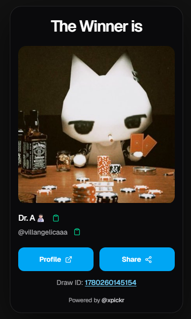 RomixRewards's tweet photo. @daybeatsgamba dm winner @villangelicaaa https://t.co/VmqdA5G56S