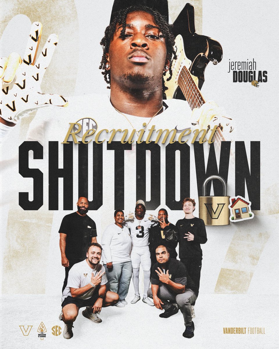 M1AH_D's tweet photo. I appreciate all the time, effort, and belief everyone has showed me throughout this long process. I want to say thank you to Vandy for making this weekend so special. With that being said, I have decided to shut my recruitment down and remain locked in! #AnchorDown https://t.co/8TRYGhmdLI