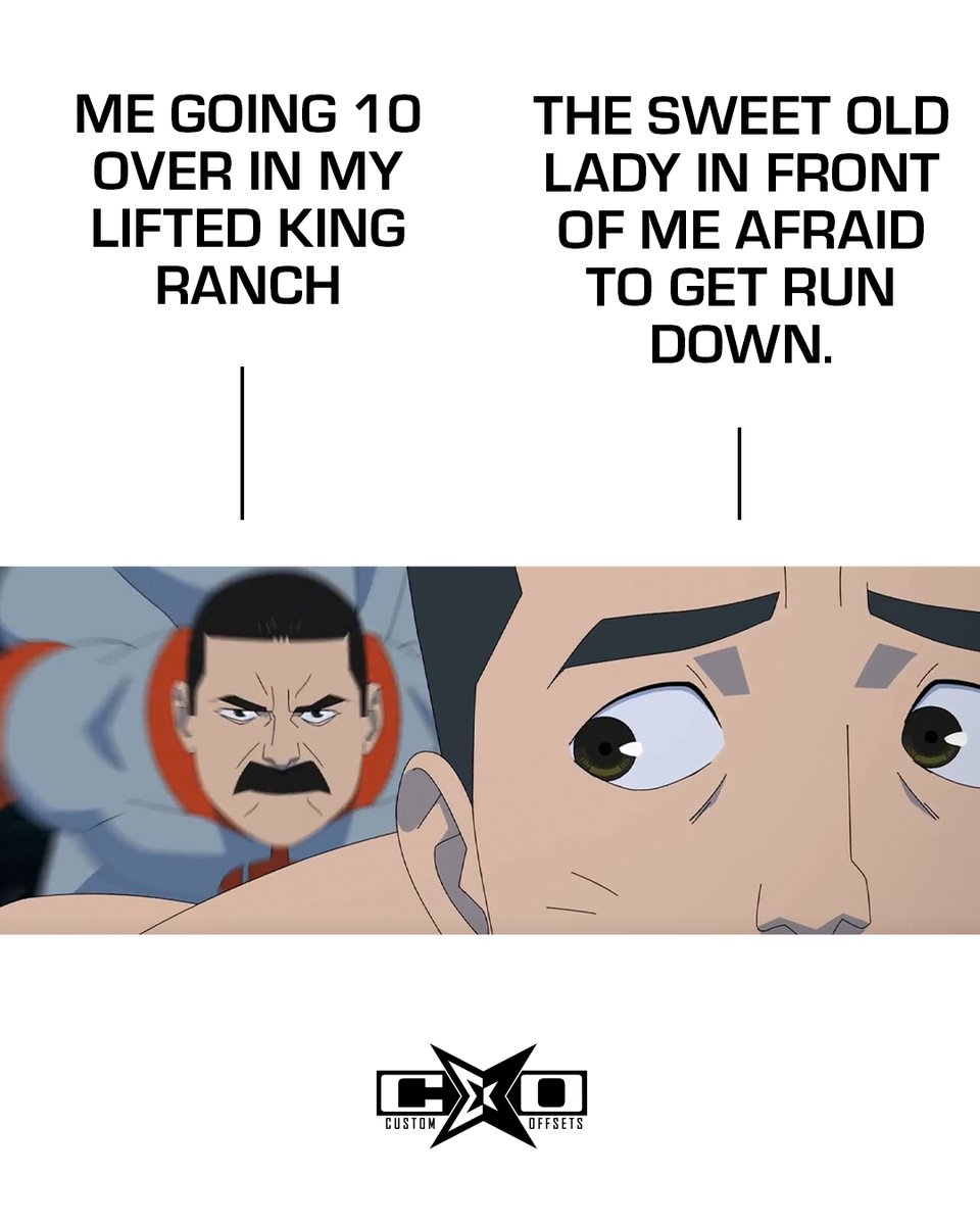 customoffsets's tweet photo. Tag the friend who does this 

#customoffsets #liftedtrucks #meme #speeding #kingranch https://t.co/rPfE0tUSNR