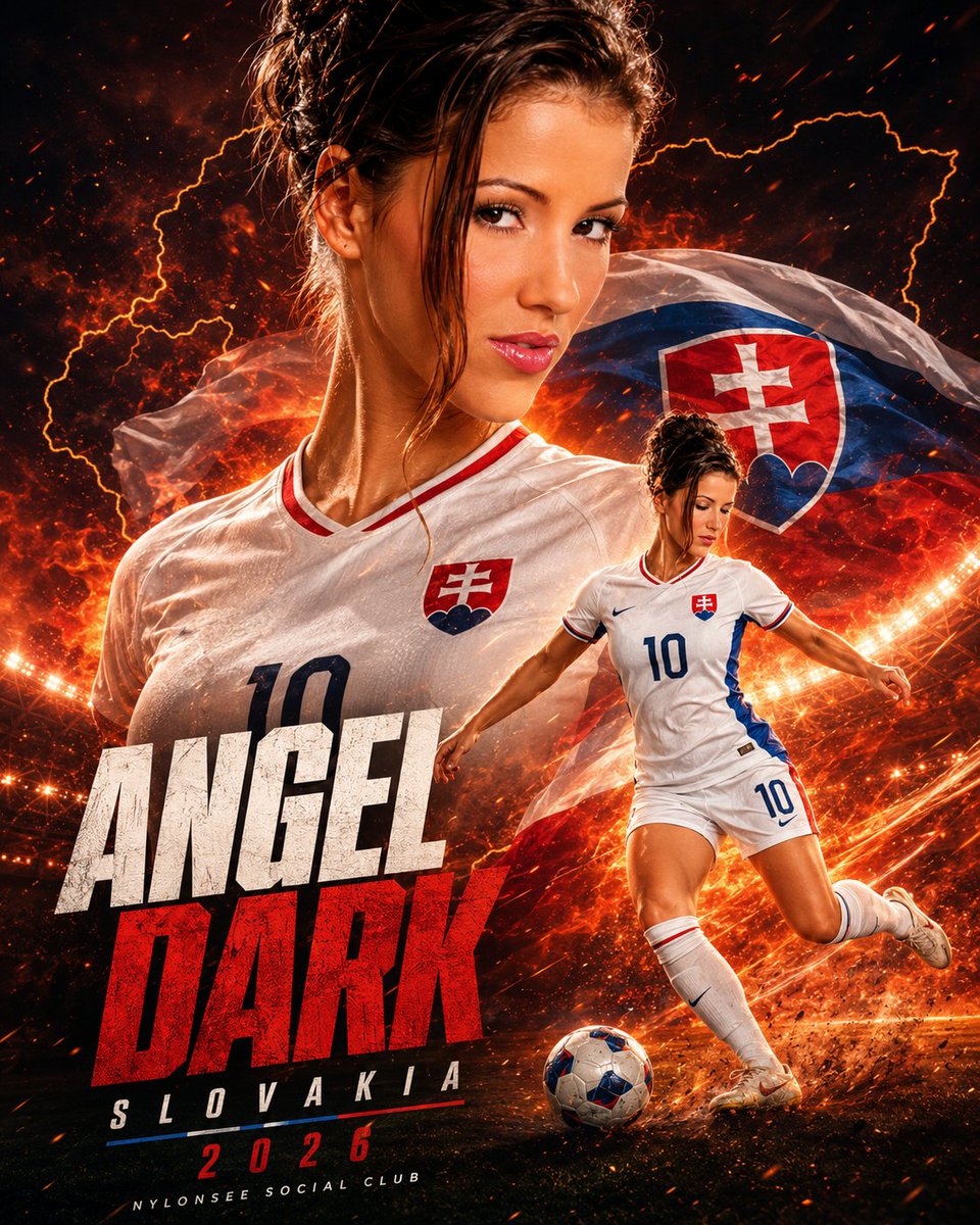 Nylonsee's tweet photo. Surprise for Angel Dark 🥰😍🥰

ANGEL DARK is ready for Slovakia 2026. 🇸🇰⚽
Power, passion and beauty on the world stage.
The game begins now.

@angelxdarkxxx https://t.co/ORdsNjkVHE