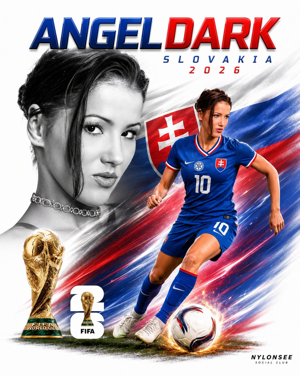 Nylonsee's tweet photo. Surprise for Angel Dark 🥰😍🥰

ANGEL DARK is ready for Slovakia 2026. 🇸🇰⚽
Power, passion and beauty on the world stage.
The game begins now.

@angelxdarkxxx https://t.co/ORdsNjkVHE