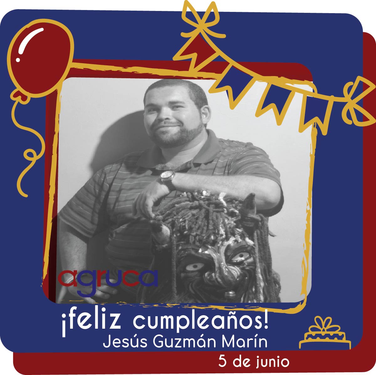 AGruCA's tweet photo. 🎈¡Hoy celebramos el cumpleños de nuestro compañero Jesús Guzmán Marín! 🎂🥳🎈🎊

#SomosFamilia #SomosAgruca https://t.co/E20ccdzzZU