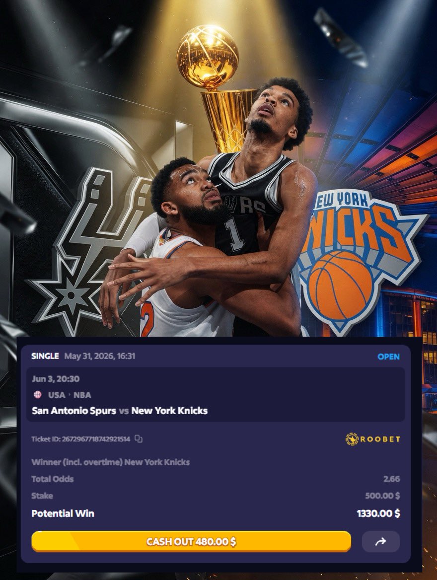 2KIntel's tweet photo. IF THE KNICKS WIN GAME 1 OF THE NBA FINALS EVERY COMMENT UNDER THIS POST GETS $100 @Roobet 🫡👇 https://t.co/SPFeXMheNz