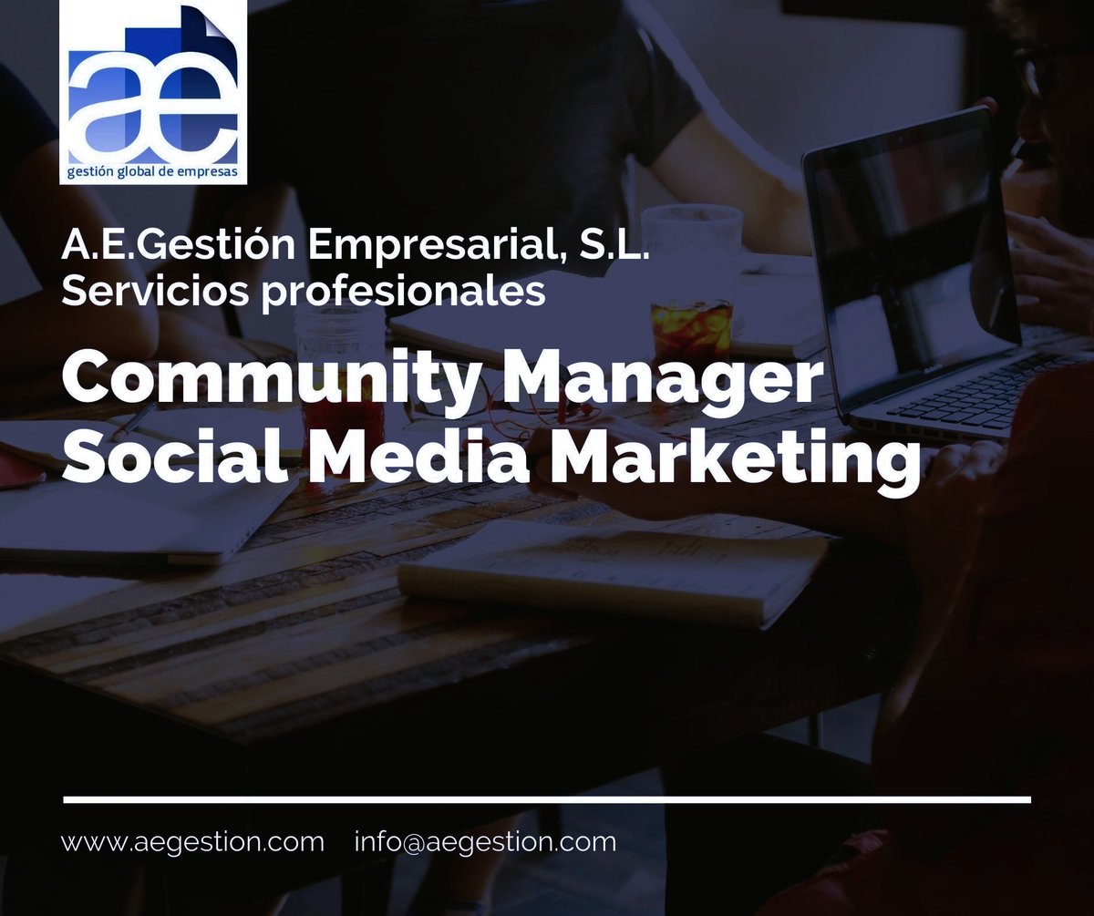 aegestion's tweet photo. Servicios Profesionales Community Manager Social Media Marketing. Realizamos tu Social Media Plan. Gestionamos contenidos periódicos en página web y redes sociales imprescindible para su buena promoción. Construimos tu página web #CommunityManager https://t.co/uktXW13SUv https://t.co/Y36tZkTjjs