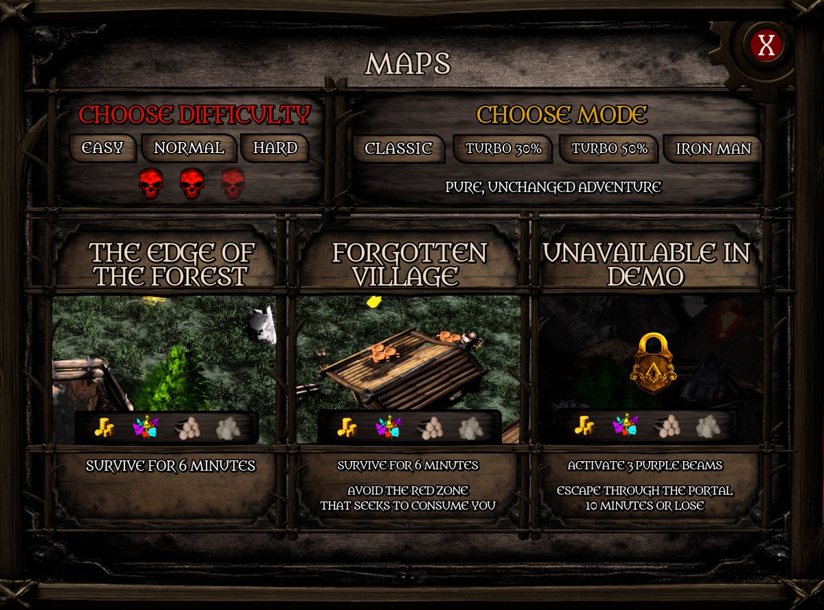 balladrion's tweet photo. A map picker where the player can choose difficulty, modes, and map.

Free demo Balladrion on steam: https://t.co/HnB6ky03cf

#indiegame #roguelite #rpg #horde #freedemo https://t.co/p86DWSX0uY