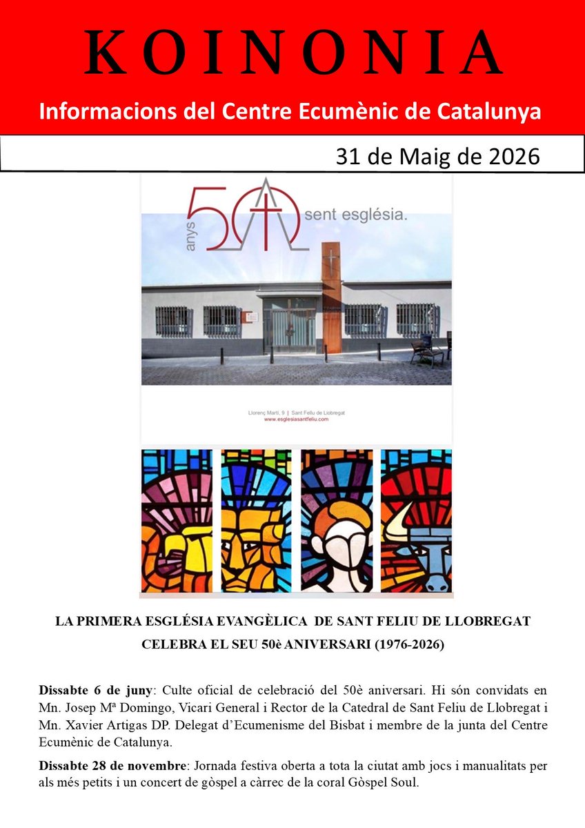 EcumenSantFeliu's tweet photo. https://t.co/A7QpbDSyqU